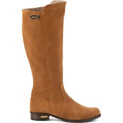 Kozaki damskie Buty Olivier na płaskiej podeszwie brązowe jesienne z zamkiem casual  - zdjęcie produktu