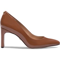Czółenka Nine West na szpilce brązowe eleganckie bez zapięcia na średnim obcasie  - zdjęcie produktu