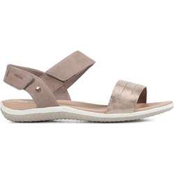 Sandały damskie brązowe Geox płaskie casual  - zdjęcie produktu