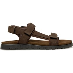 Sandały męskie Lasocki z klamrą brązowe casual  - zdjęcie produktu