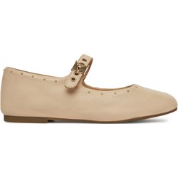 Balerinki Scholl beżowe bez zapięcia casual na płaskiej podeszwie  - zdjęcie produktu