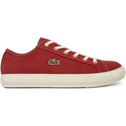 Trampki męskie czerwone Lacoste z tkaniny  - zdjęcie produktu