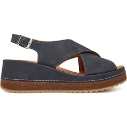 Sandały damskie Clarks z klamrą granatowe casual  - zdjęcie produktu