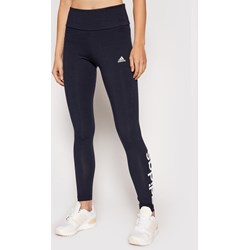 Granatowe spodnie damskie Adidas sportowe  - zdjęcie produktu