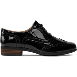 Półbuty damskie Clarks czarne płaskie  - zdjęcie produktu