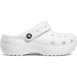 Klapki damskie Crocs z gumy na platformie na lato białe  - zdjęcie produktu