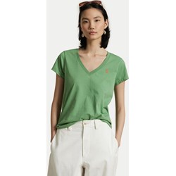 Bluzka damska zielona Polo Ralph Lauren z krótkim rękawem  - zdjęcie produktu