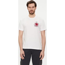 T-shirt męski Aeronautica Militare w nadruki biały  - zdjęcie produktu
