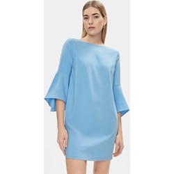 Sukienka Liu Jo z długimi rękawami elegancka z okrągłym dekoltem prosta mini  - zdjęcie produktu
