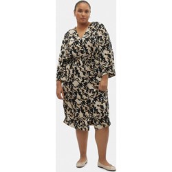 Sukienka Vero Moda koszulowa na uczelnię midi z długim rękawem casual  - zdjęcie produktu