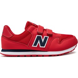 Buty sportowe dziecięce czerwone New Balance na wiosnę na rzepy  - zdjęcie produktu