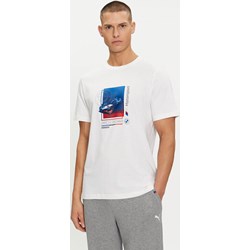 T-shirt męski biały Puma z krótkimi rękawami  - zdjęcie produktu