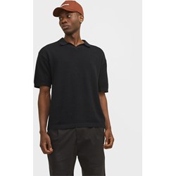 T-shirt męski Jack & Jones czarny z długim rękawem  - zdjęcie produktu