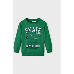 Zielona bluza chłopięca Name It w nadruki  - zdjęcie produktu