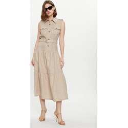 Sukienka Luisa Spagnoli szmizjerka beżowa midi casualowa  - zdjęcie produktu