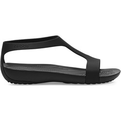 Klapki damskie czarne Crocs casualowe płaskie  - zdjęcie produktu