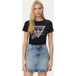 Bluzka damska Guess z okrągłym dekoltem z krótkimi rękawami  - zdjęcie produktu