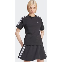 Bluzka damska czarna Adidas sportowa z okrągłym dekoltem  - zdjęcie produktu