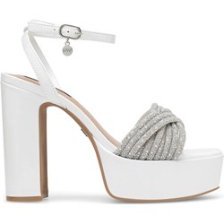 Sandały damskie Nine West na słupku białe na lato  - zdjęcie produktu