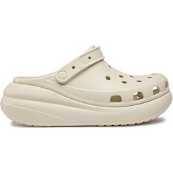 Crocs klapki damskie beżowe bez zapięcia na płaskiej podeszwie  - zdjęcie produktu