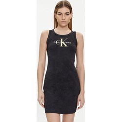 Calvin Klein sukienka z okrągłym dekoltem mini bez rękawów dopasowana  - zdjęcie produktu