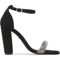 Sandały damskie czarne DeeZee z klamrą eleganckie na wysokim obcasie na  - zdjęcie produktu