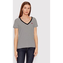 Bluzka damska Levi's z elastanu z krótkim rękawem w serek casualowa  - zdjęcie produktu