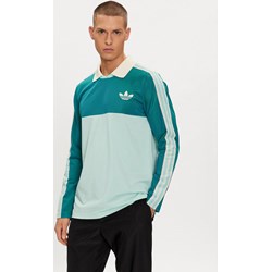 T-shirt męski Adidas niebieski z długim rękawem  - zdjęcie produktu