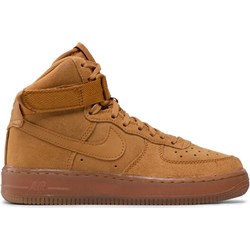 Nike buty sportowe damskie air force brązowe na wiosnę na płaskiej podeszwie sznurowane  - zdjęcie produktu