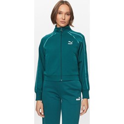 Bluza damska zielona Puma w sportowym stylu krótka  - zdjęcie produktu
