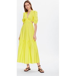 Sukienka żółta Twinset maxi w serek  - zdjęcie produktu