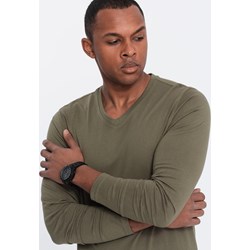 T-shirt męski Ombre bawełniany z długimi rękawami jesienny  - zdjęcie produktu