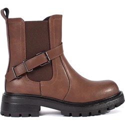 Botki Sergio Leone ze skóry bez zapięcia na platformie  - zdjęcie produktu