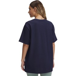 Bluzka damska Under Armour z krótkimi rękawami granatowa z okrągłym dekoltem  - zdjęcie produktu