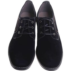 Półbuty męskie wiązane czarne  - zdjęcie produktu