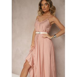 Sukienka Renee z dekoltem w serek w stylu klasycznym maxi rozkloszowana na wiosnę  - zdjęcie produktu
