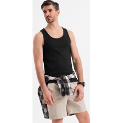 T-shirt męski Ombre czarny z krótkim rękawem  - zdjęcie produktu