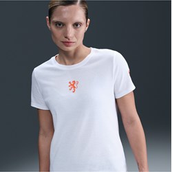 Bluzka damska Nike z okrągłym dekoltem biała z krótkim rękawem  - zdjęcie produktu
