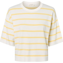 Sweter damski biały z okrągłym dekoltem  - zdjęcie produktu