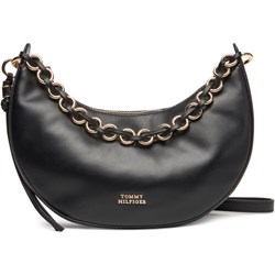 Listonoszka Tommy Hilfiger na ramię matowa ze skóry  - zdjęcie produktu