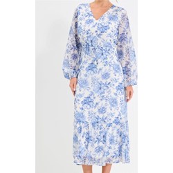 Sukienka Sinsay midi w serek z długim rękawem casual  - zdjęcie produktu