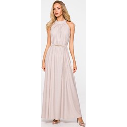 Sukienka Moe maxi elegancka z okrągłym dekoltem rozkloszowana  - zdjęcie produktu