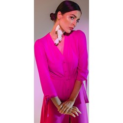 Sukienka Stylove midi elegancka z dekoltem w serek z długim rękawem  - zdjęcie produktu