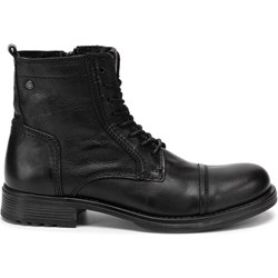 Buty zimowe męskie Jack & Jones sznurowane skórzane  - zdjęcie produktu