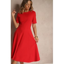 Sukienka Renee rozkloszowana z krótkim rękawem midi  - zdjęcie produktu