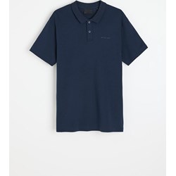 T-shirt męski Diverse granatowy z krótkim rękawem casual  - zdjęcie produktu