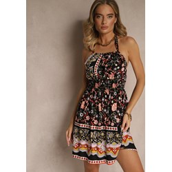 Sukienka Renee mini z dekoltem halter jeansowa rozkloszowana  - zdjęcie produktu