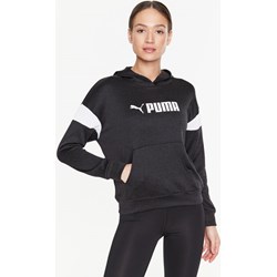 Bluza damska Puma z napisem czarna krótka  - zdjęcie produktu