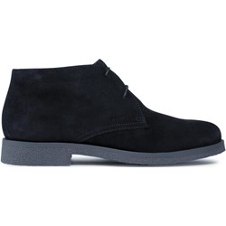 Buty zimowe męskie czarne Geox na zimę eleganckie sznurowane  - zdjęcie produktu