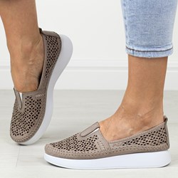 T.Sokolski półbuty damskie casual skórzane brązowe jesienne płaskie  - zdjęcie produktu